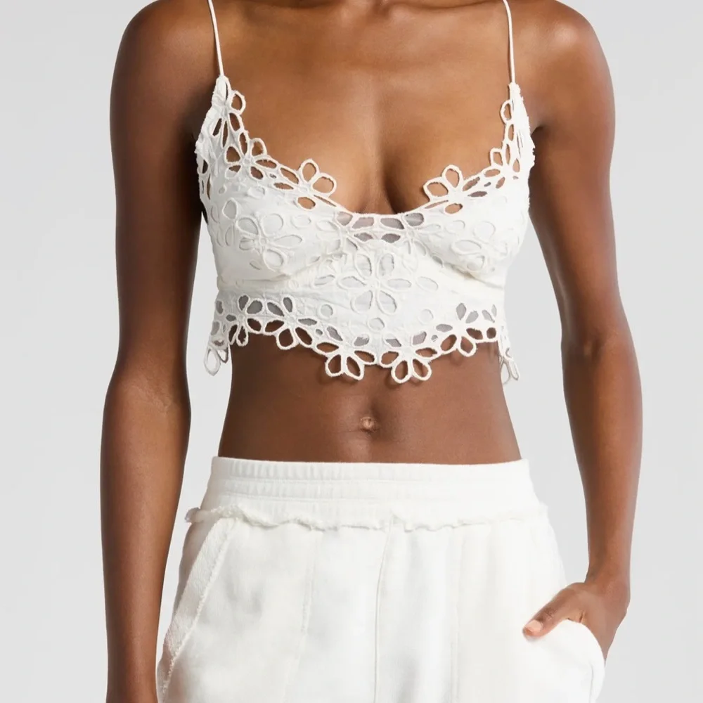 Free People Intimately Optic White Asteria Lace Bralette - Picture 4 of 8